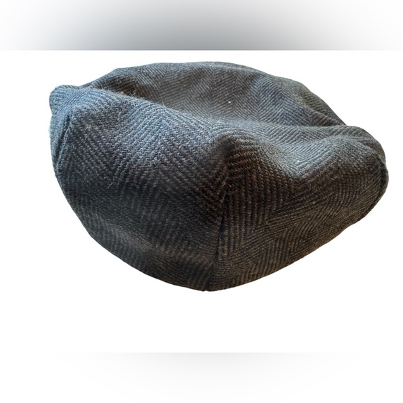 Vintage High End Gray Tweed Pattern Wool SCALA Men’s S Cabby Hat Rare - Picture 2 of 11